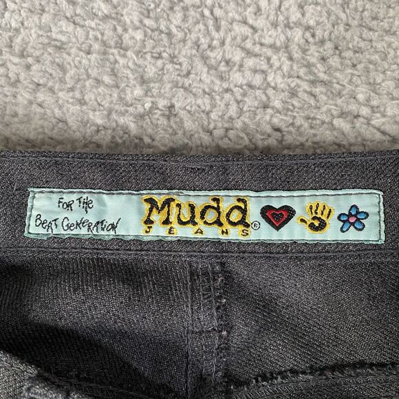 Vintage Mudd Flare Pants Womens 7 (29x32) Gray Low Rise Bootcut Grunge 90s Y2K - Picture 8 of 9